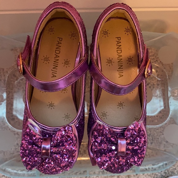 Purple Glitter Toddler Heels / Dress Shoes - Picture 5 of 6